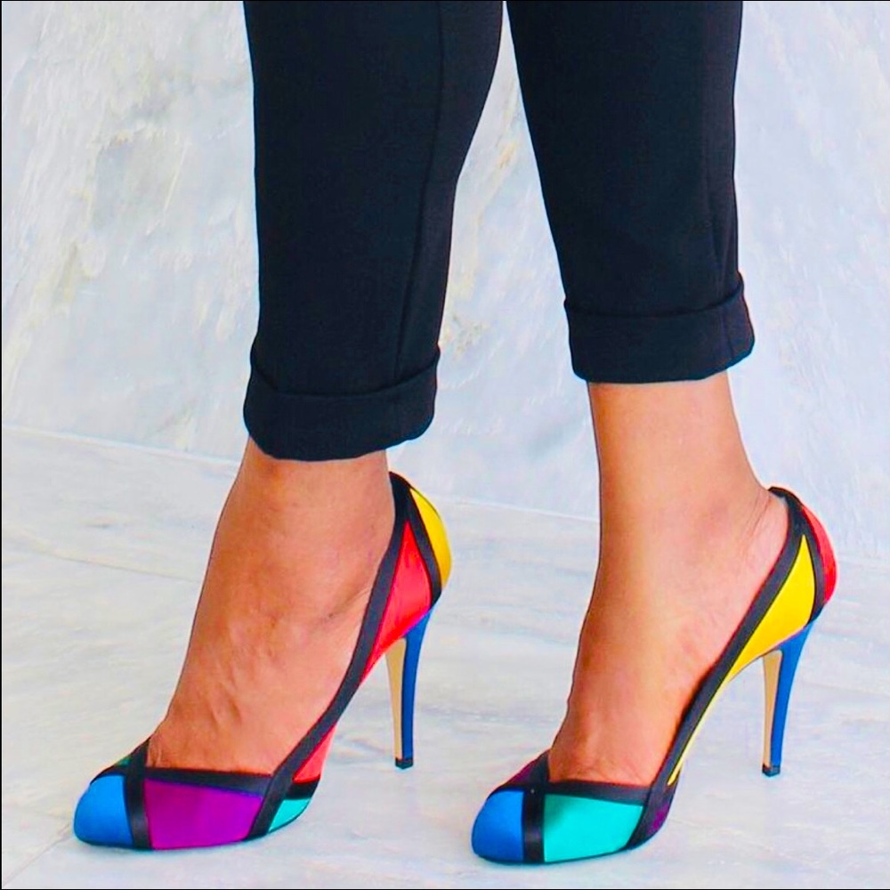 Charlotte Olympia multi colour pumps